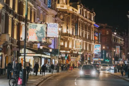 Theatres at night